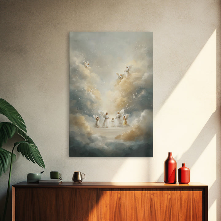 Midnight Bethlehem – Framed Canvas Print – Christian Christmas Art – Christmas Canvas Wall Art – Christian Art Work – Moody Christmas Art