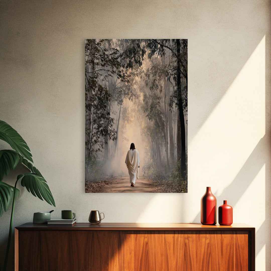 Forest Of Hope | Framed Canvas Print | Christian Wall Art | Jesus Painting | Christian Art Canvas | Modern Christian Painting
