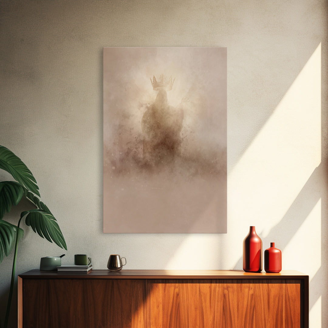 Radiant King Glory - Framed Canvas Print - Jesus Painting - Christian Wall Art - Christian Art Canvas - Christmas Art - Christian Gifts - F