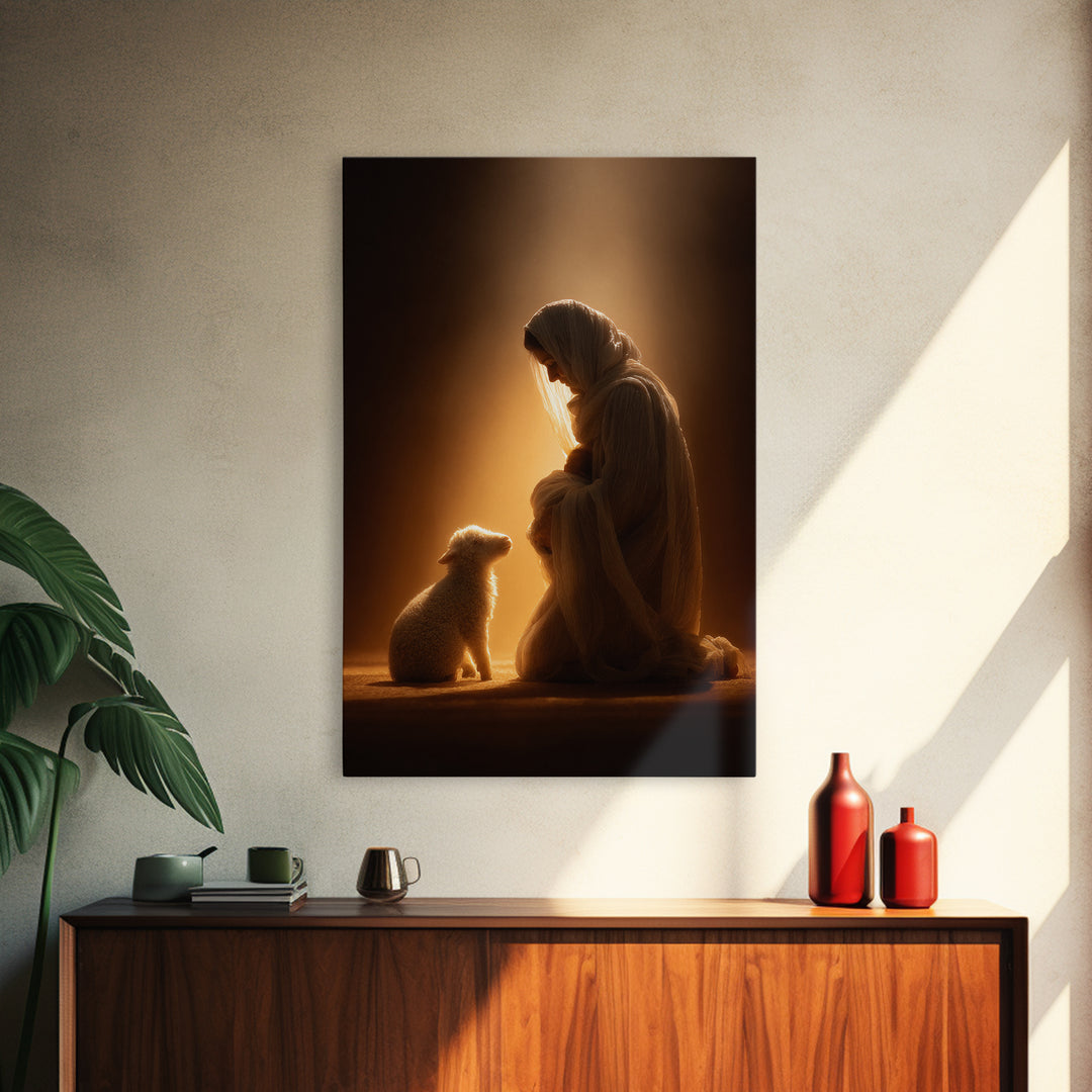 Everlasting Peace - Framed Canvas Print - Christian Wall Art - Christian Art Canvas - Jesus Painting - Christian Decor - Christmas Art - Fa
