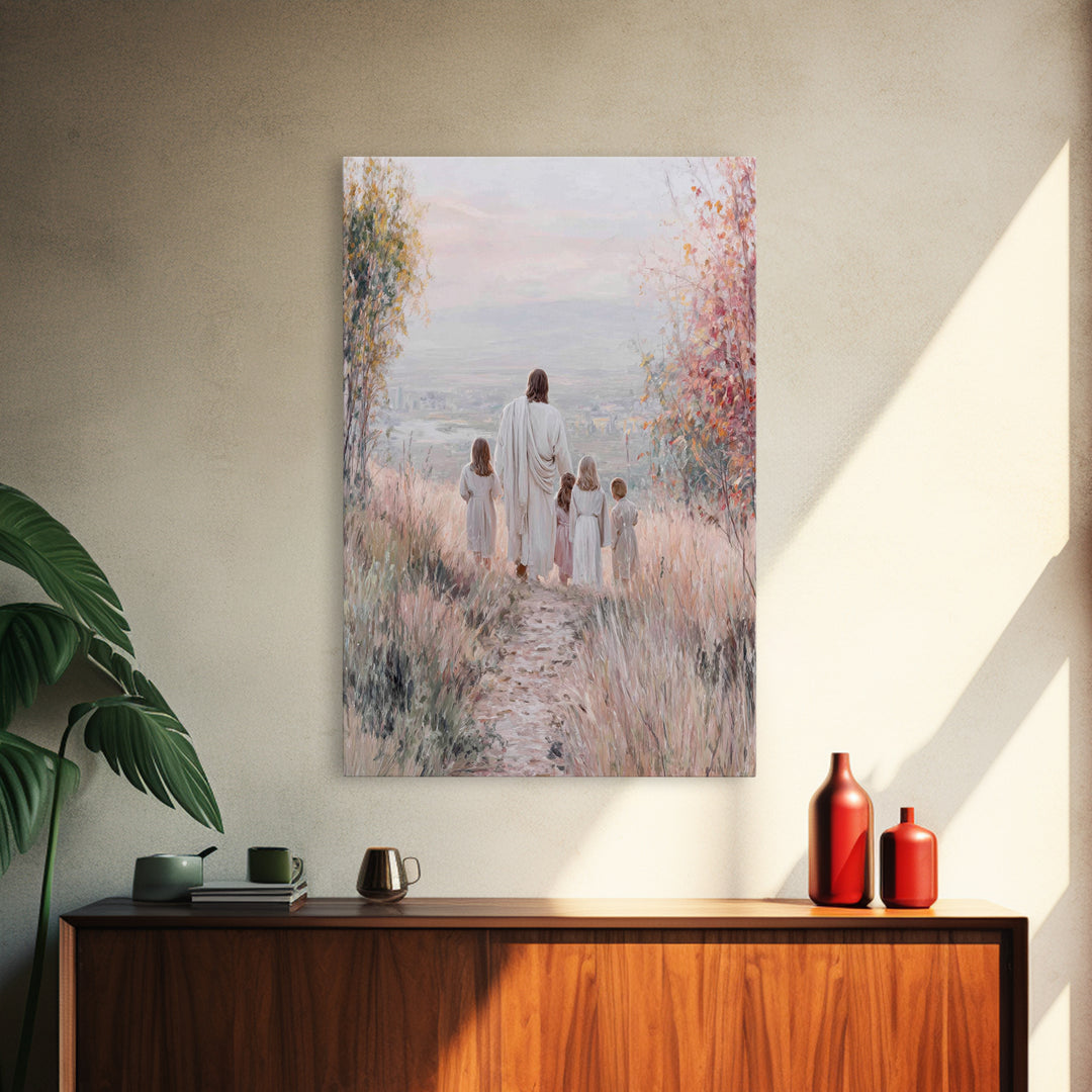 Path Of Mercy – Framed Canvas Print – Christian Wall Art – Christian Art Canvas – Jesus Painting – Christian Decor – Christmas Art