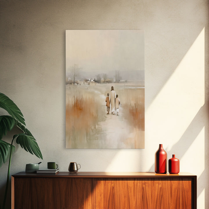 Valley Of Calm, Framed Canvas Print, Christian Art Canvas, Jesus Painting, Christian Wall Art, Christian Gift, Christian Christmas Art