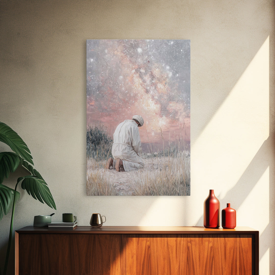 Pastures Of Grace – Framed Canvas Print – Christian Art Canvas – Vintage Christian Art – Christian Wall Art – Moody Christian Art – Christi