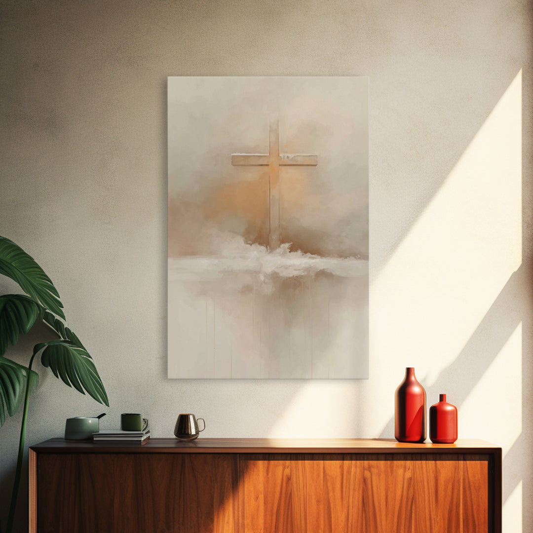 Winter Redemption – Framed Canvas Print – Christian Art Print – Christian Wall Art – Subtle Christian Art – Christian Decor – Christian Gif