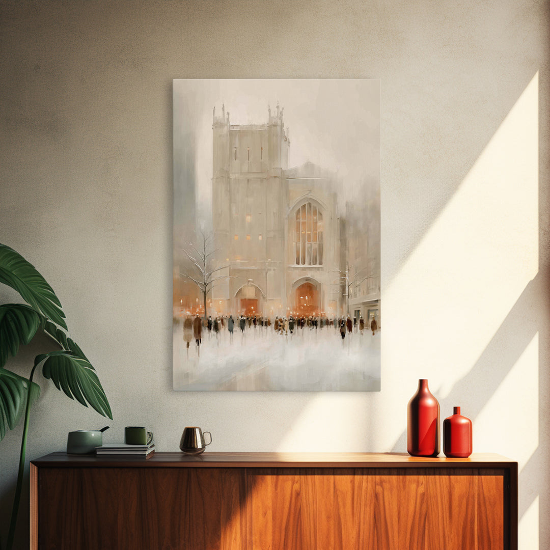 Holy Assembly – Framed Canvas Print – Christian Wall Art – Christian Art Canvas – Christian Art Print – Minimalist Christian Art – Christia