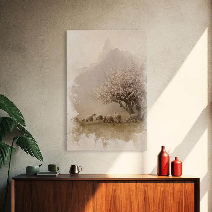 Orchard Of Mercy – Framed Canvas Print – Christian Art Canvas – Christian Wall Art – Jesus Painting – Christian Decor