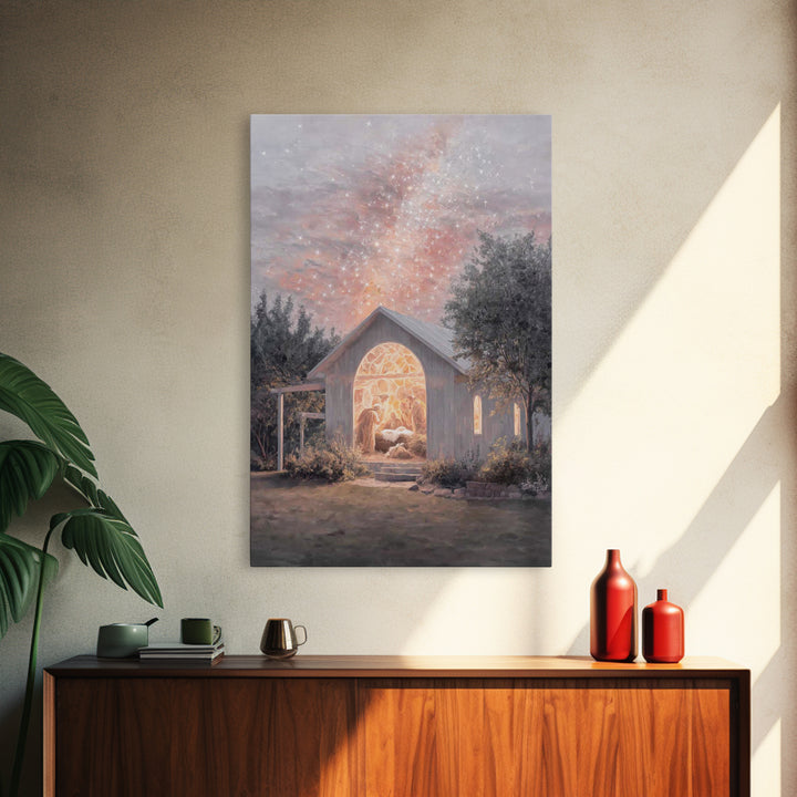 Dawn Of Bethlehem | Framed Canvas Print | Christmas Art Prints | Christian Christmas Art | Christian Art Canvas | Modern Christmas Art | Ch