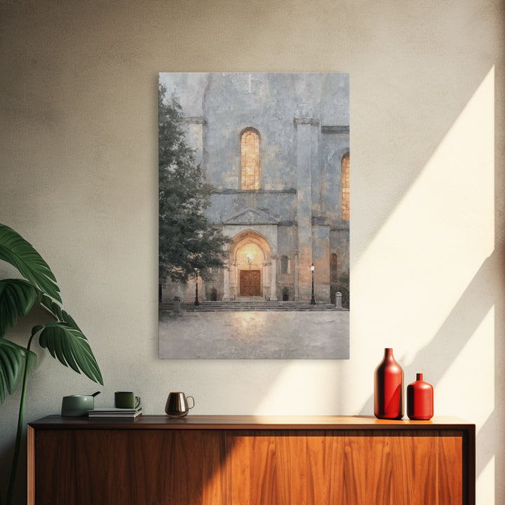 Chapel Of Light | Framed Canvas Print | Christian Wall Art | Christian Art Canvas | Subtle Christian Art | Vintage Christian Art | Christia