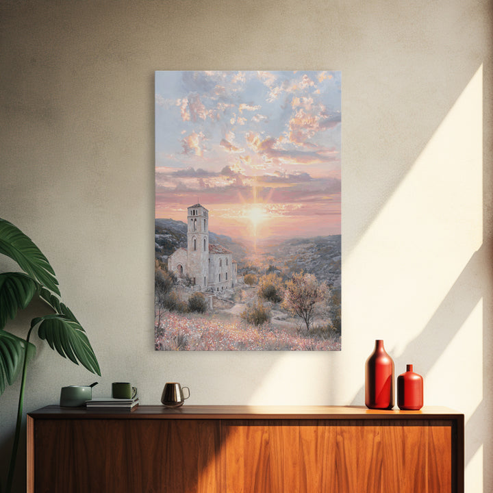 Morning Chapel Light – Framed Canvas Print – Christian Wall Art – Christian Art Canvas – Christian Art Print – Christian Paintings – Christ