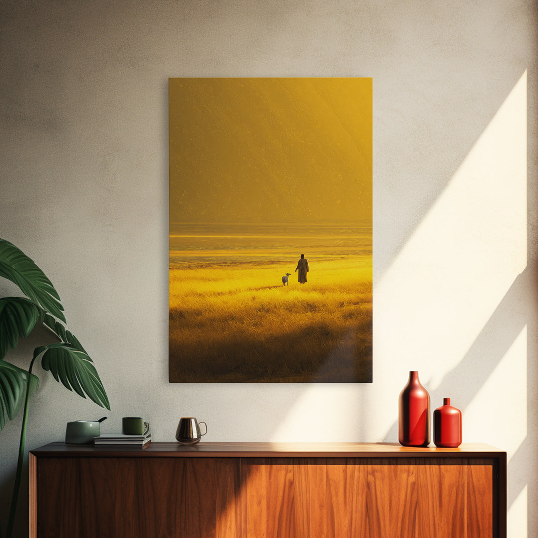 Galilee Sky Mercy, Framed Canvas Print, Christian Art Canvas, Christian Wall Art, Christmas Art, Jesus Painting, Christian Christmas Art