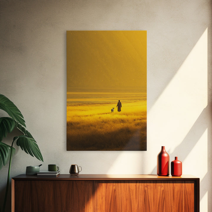 Galilee Sky Mercy, Framed Canvas Print, Christian Art Canvas, Christian Wall Art, Christmas Art, Jesus Painting, Christian Christmas Art