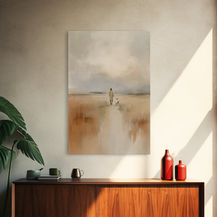 Shepherds Path Grace – Framed Canvas Print – Christian Wall Art – Jesus Painting – Christian Art Canvas – Christian Christmas Art – Christi