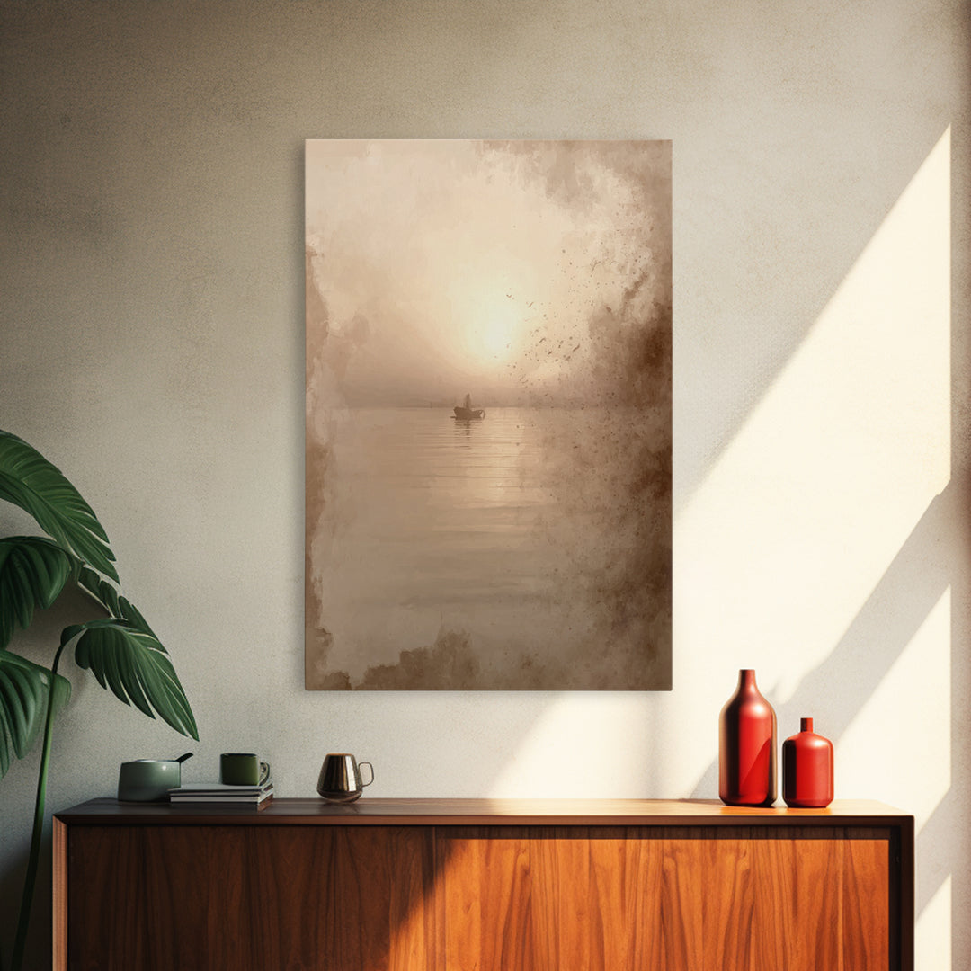 Eternal Tide Light | Framed Canvas Print | Jesus Painting | Christian Wall Art | Christian Art Canvas | Christian Christmas Art | Subtle Ch
