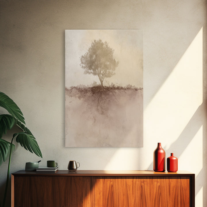 Hidden Roots Light, Framed Canvas Print, Christian Art Canvas, Christian Wall Art, Unique Christian Art, Christian Art Gift, Modern Christi