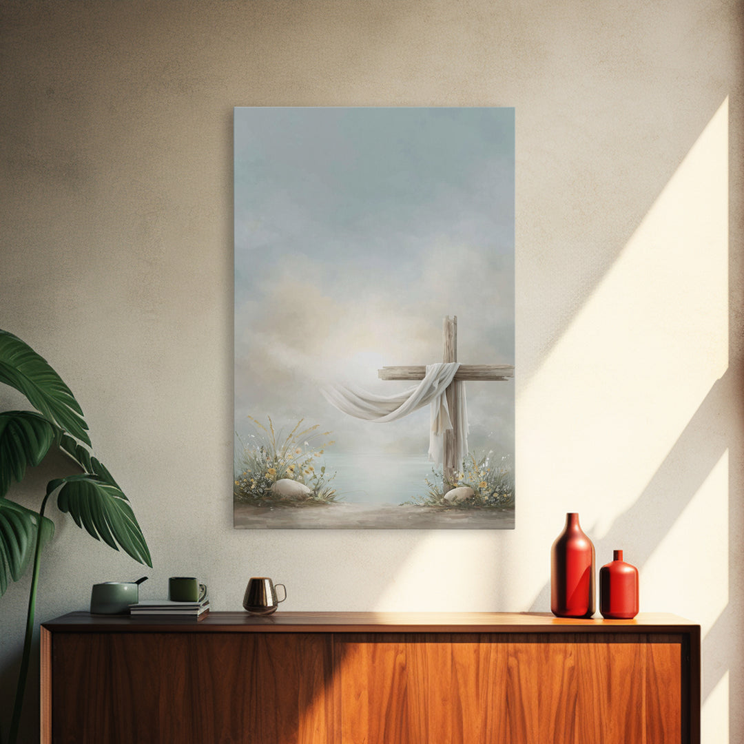 Morning of Grace – Framed Canvas Print – Christian Wall Art – Christian Art Canvas – Christian Painting – Christian Christmas Art