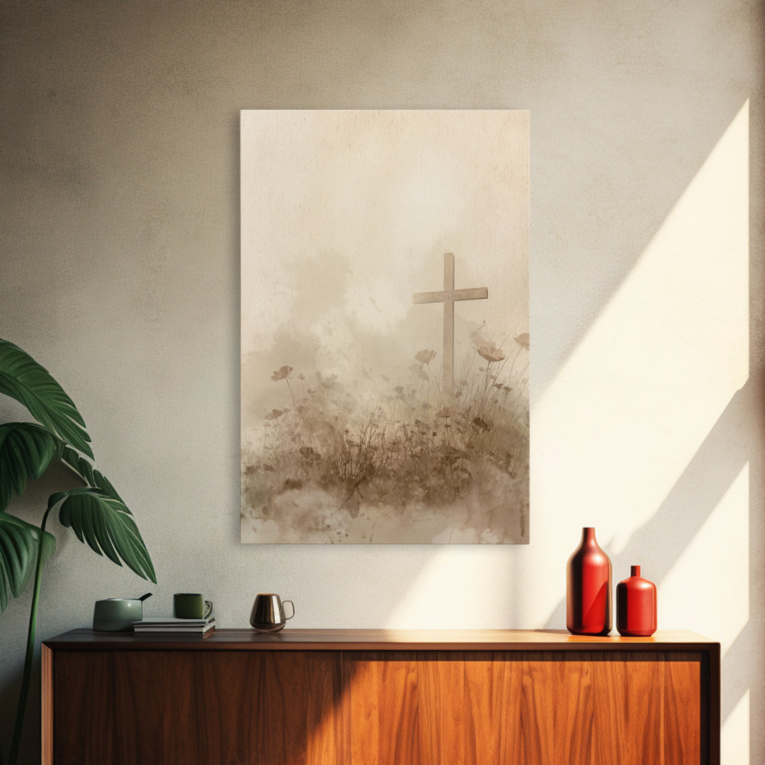 Soft Morning Hope | Framed Canvas Print | Christian Wall Art | Christian Art Canvas | Christian Art Work | Christian Painting