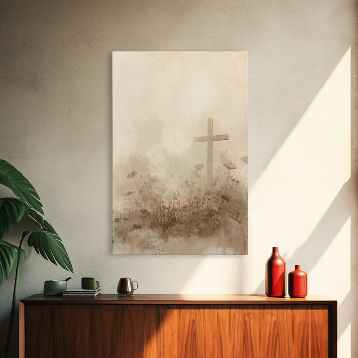 Soft Morning Hope | Framed Canvas Print | Christian Wall Art | Christian Art Canvas | Christian Art Work | Christian Painting