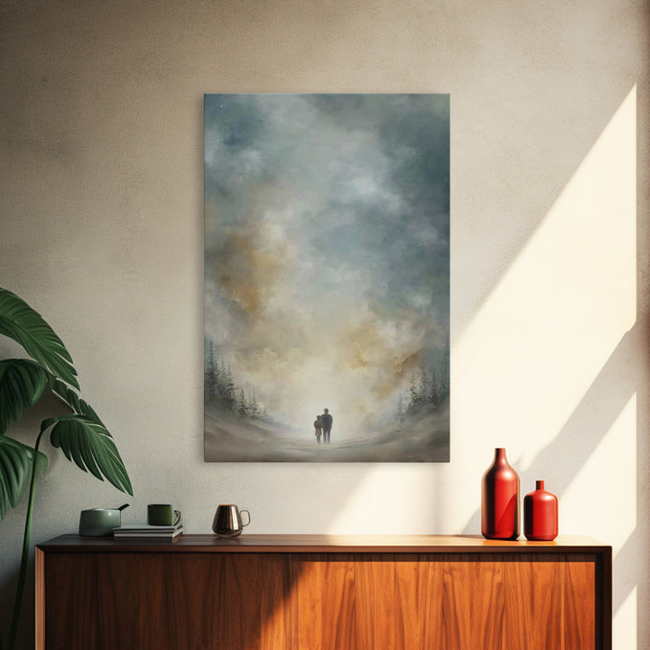 Heavenly Ascent - Framed Canvas Print - Jesus Painting - Christian Wall Art - Christian Art Canvas - Christian Decor - Christmas Art