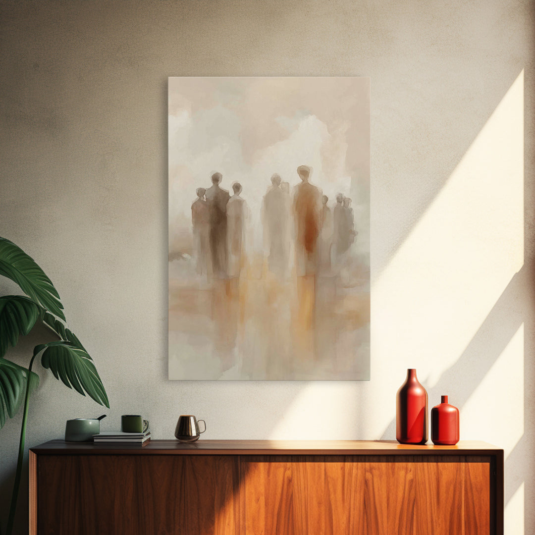 Silent Fellowship - Framed Canvas Print - Christmas Art - Christian Wall Art - Christian Decor - Jesus Painting - Christian Art Canvas