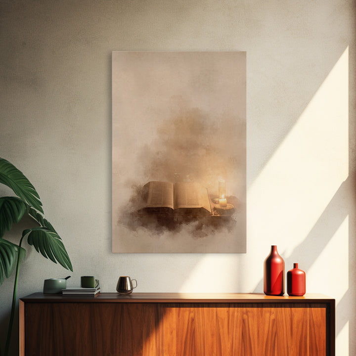 Sacred Illumination - Framed Canvas Print - Christian Art Canvas - Christian Decor - Jesus Painting - Christian Wall Art - Christmas Art