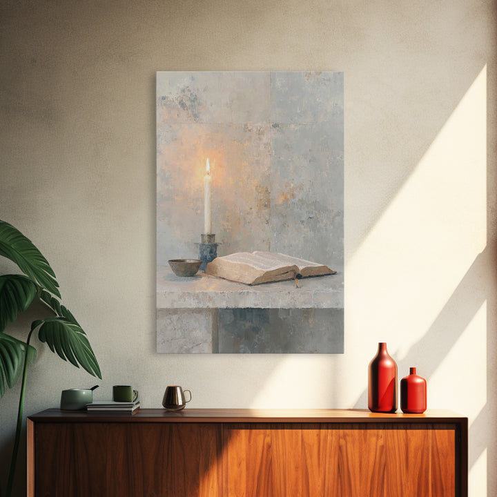 Enduring Scripture - Framed Canvas Print - Christian Art Canvas - Christian Wall Art - Jesus Painting - Christian Decor - Christmas Art