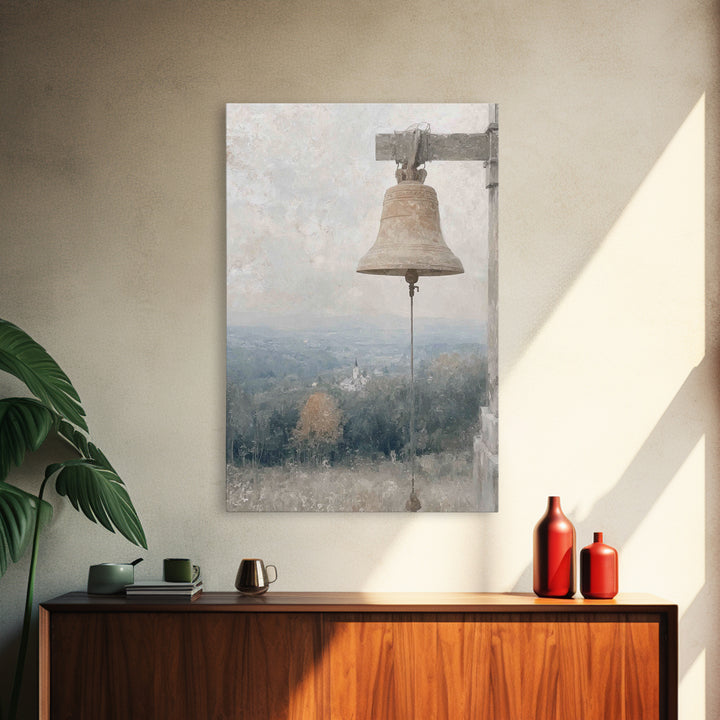 Mountain Bell Stillness – Framed Canvas Print – Christian Wall Art – Christian Art Canvas – Christian Gift – Christian Decor