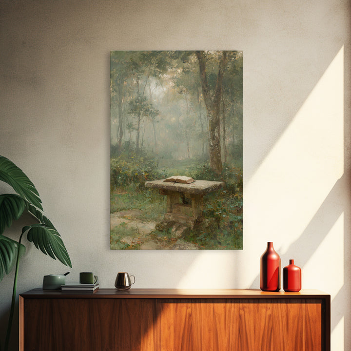 Garden Of Scripture – Framed Canvas Print – Christian Wall Art – Christian Art Canvas – Vintage Christian Art – Christian Gift