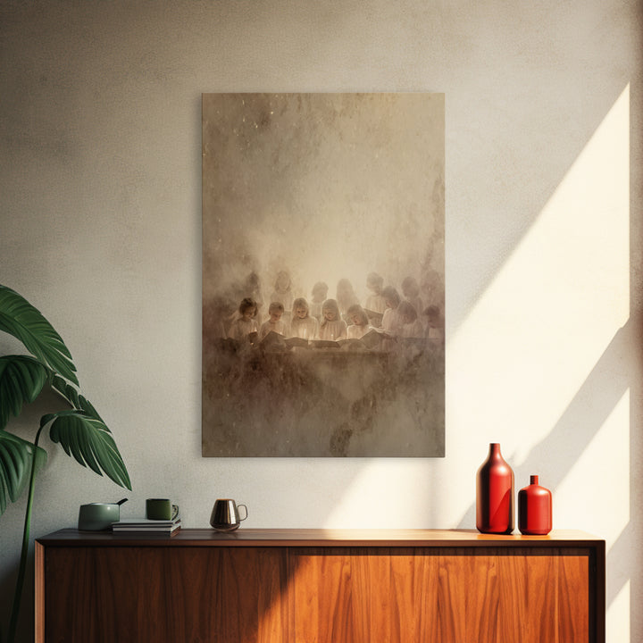 Heavenly Choir – Framed Canvas Print – Christian Art Canvas – Christian Wall Art – Christmas Art – Christian Decoration – Christian Gift