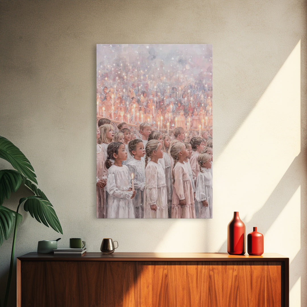 Candlelit Wonder – Framed Canvas Print – Christmas Wall Art – Christian Art Canvas – Christian Decor – Christmas Art – Christian Gift Ideas