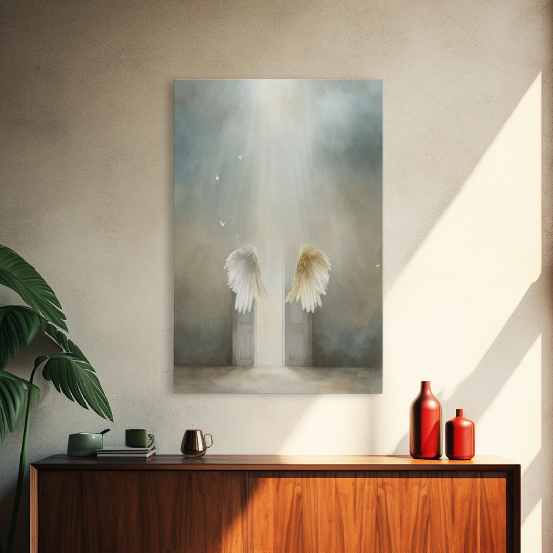 Gates Of Radiance – Framed Canvas Print – Christian Wall Art – Christian Art Canvas – Christian Decor – Christian Christmas Art – Christian