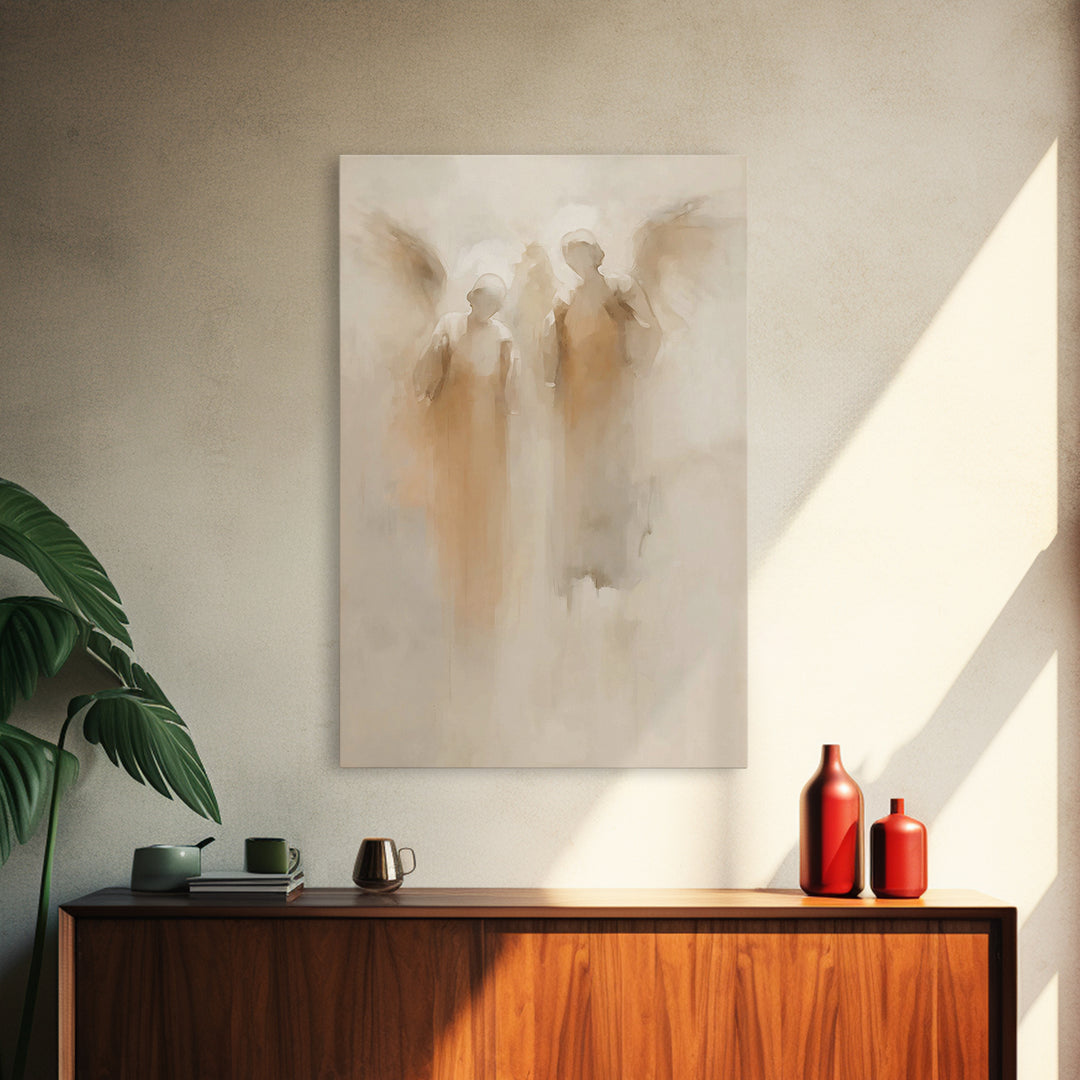 Silent Watchers – Framed Canvas Print – Christian Art Canvas – Christian Wall Art – Abstract Christian Art – Christian Decor – Christian Gi