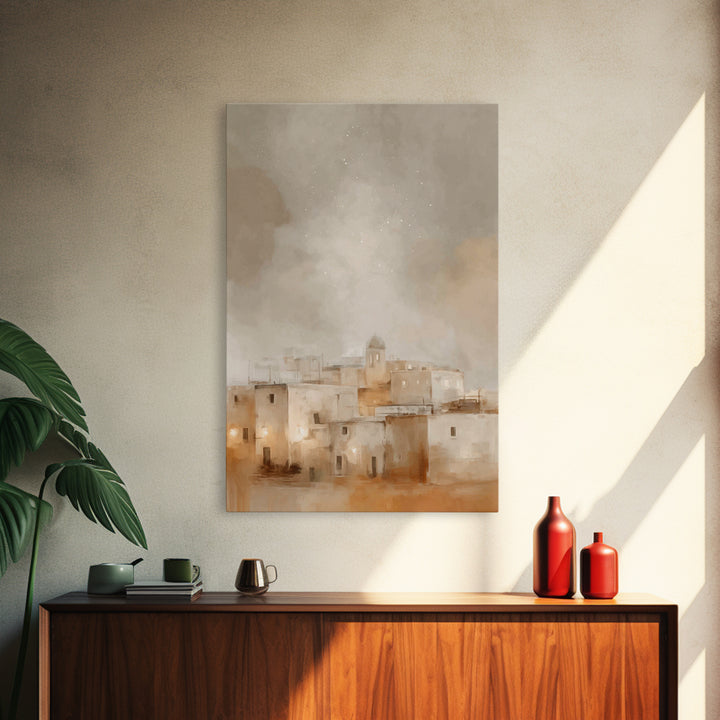Bethlehem Rising | Framed Canvas Print | Christian Christmas Art | Vintage Christian Art | Christmas Wall Art | Christian Art Canvas | Chri