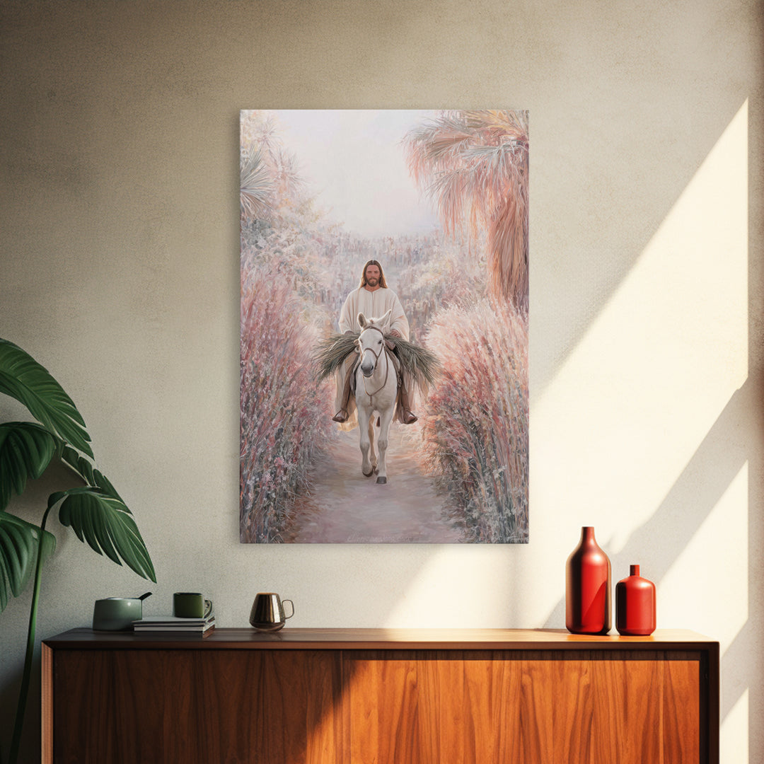 Hosanna Path Light – Framed Canvas Print – Christian Art Canvas – Jesus Wall Art – Modern Christian Art – Christmas Art – Christian Decorat