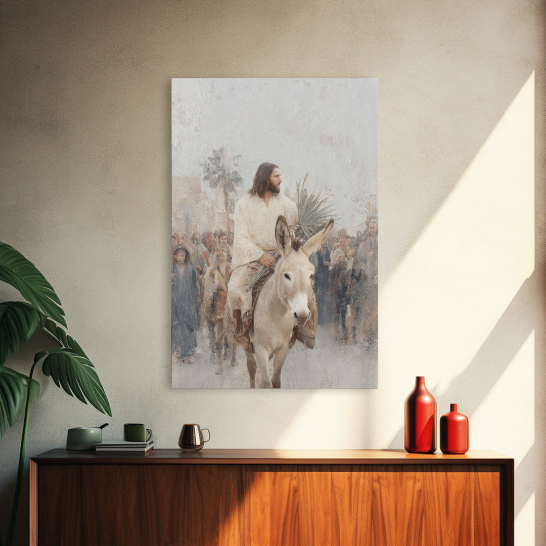 Desert Crowd Hope – Framed Canvas Print – Christian Wall Art – Jesus Painting Canvas – Christian Christmas Art – Christian Art Print – Chri