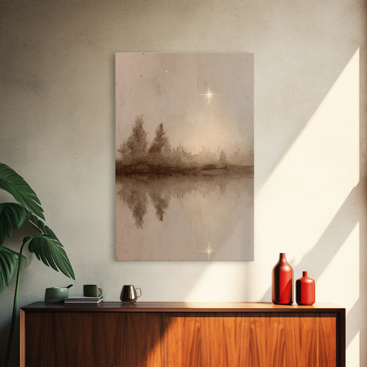 Morning Star Serenity, Framed Canvas Print, Christian Wall Art, Modern Christian Art, Christian Art Canvas, Christmas Wall Art, Christian C