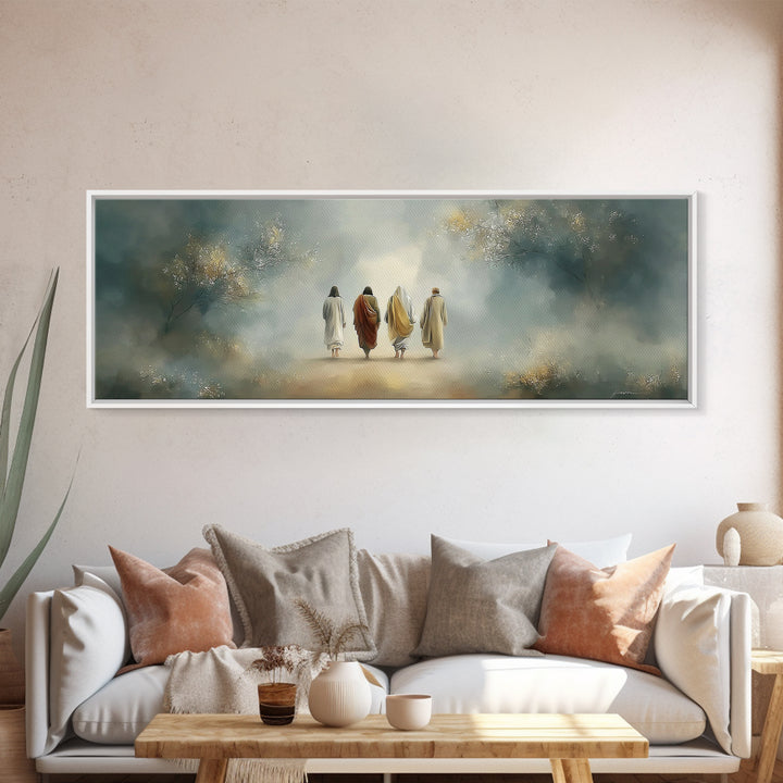 Walk In Reverence | Framed Canvas Print | Panoramic Wall Art | Christian Art Canvas | Christian Wall Art | Jesus Painting | Christian Decor