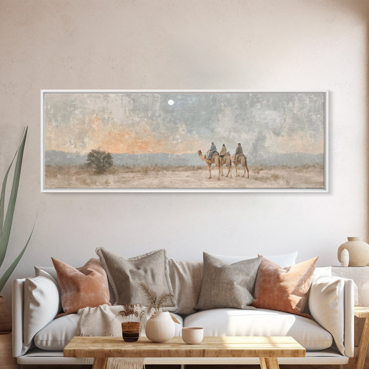 Morning Star Trek, Framed Canvas Print, Panoramic Painting, Christian Christmas Art, Christian Art Canvas, Christian Wall Art, Christmas Ar