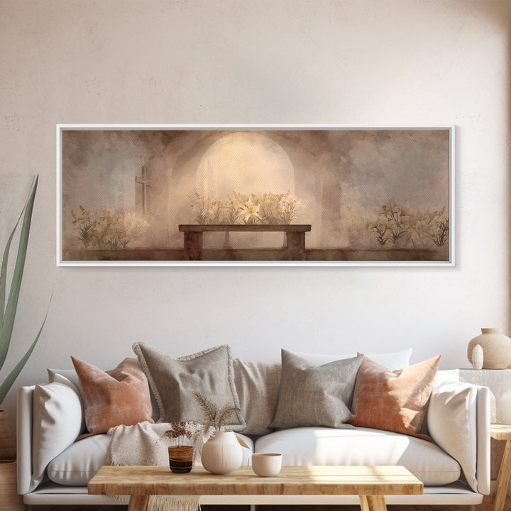 Cathedral Grace, Framed Canvas Print, Panoramic Wall Art, Christian Art, Christian Art Canvas, Christmas Art Prints, Christian Christmas Ar