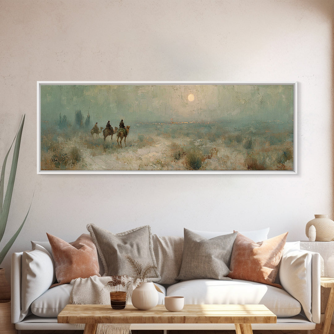Bethlehem Road Rise – Framed Canvas Print – Panoramic Wall Art – Christian Art Canvas – Christmas Art – Christian Wall Art – Christian Chri