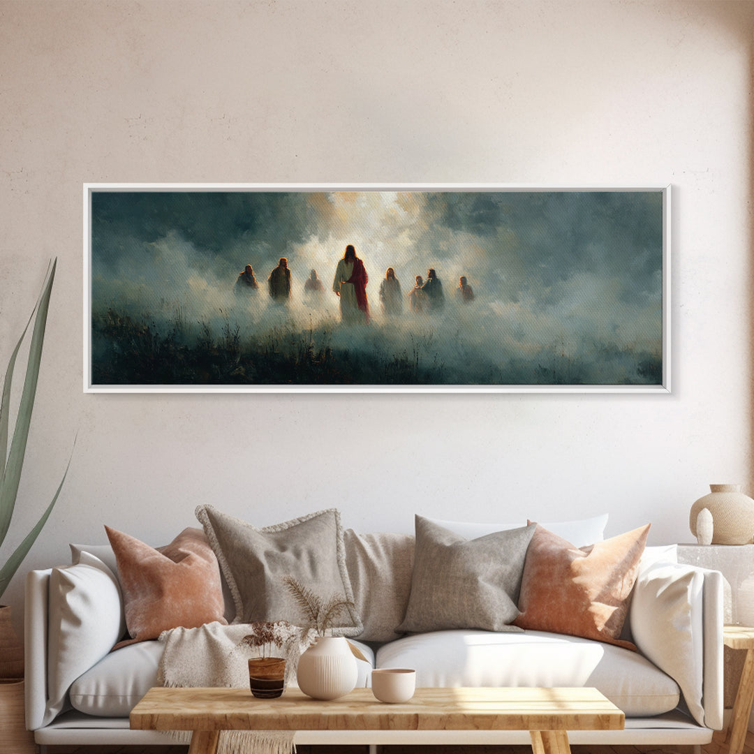 Call Of Disciples – Framed Canvas Print – Extra Wide Art – Christian Painting – Modern Christian Art – Jesus Wall Art – Christian Art Print