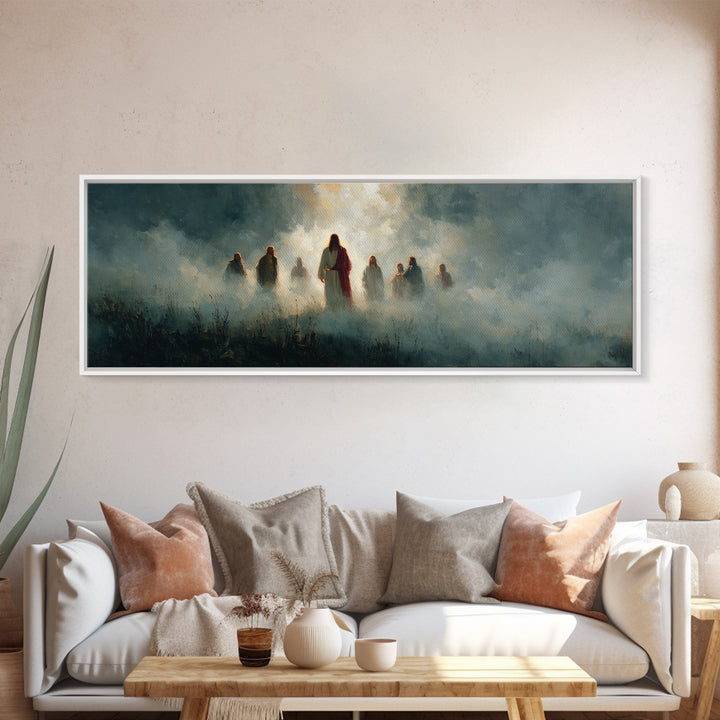 Call Of Disciples – Framed Canvas Print – Extra Wide Art – Christian Painting – Modern Christian Art – Jesus Wall Art – Christian Art Print