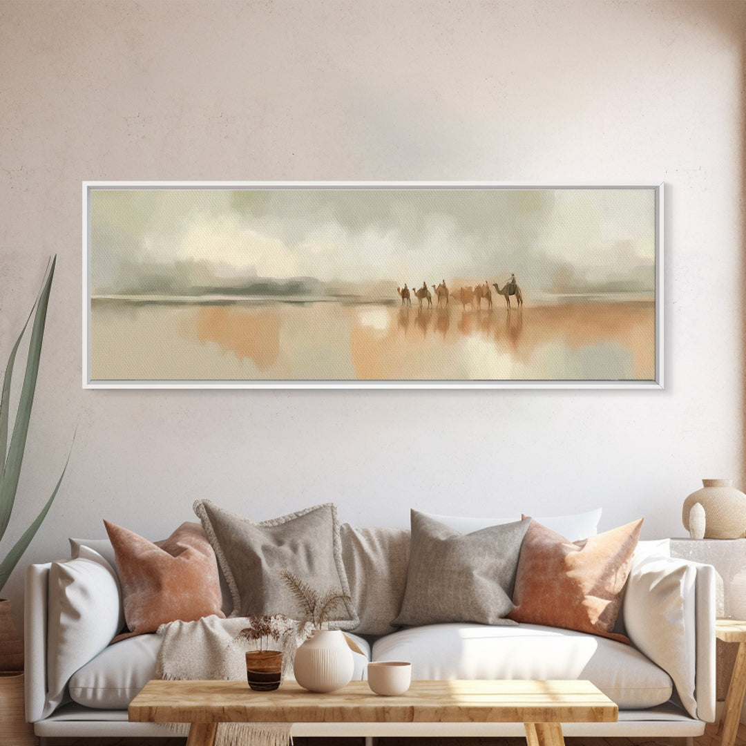 Three Seekers Plain, Framed Canvas Print, Christian Wall Art, Panoramic Art, Christian Art Canvas, Christian Painting, Christian Christmas