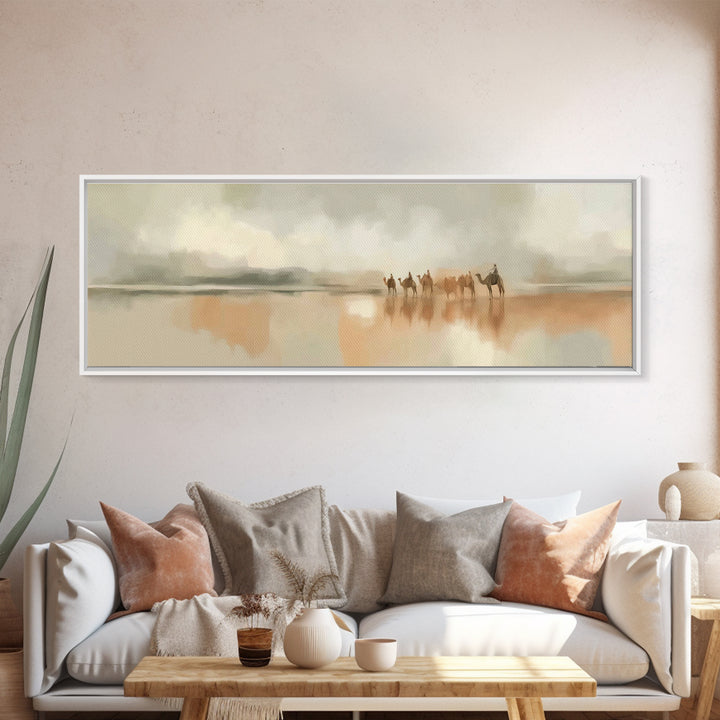 Three Seekers Plain, Framed Canvas Print, Christian Wall Art, Panoramic Art, Christian Art Canvas, Christian Painting, Christian Christmas
