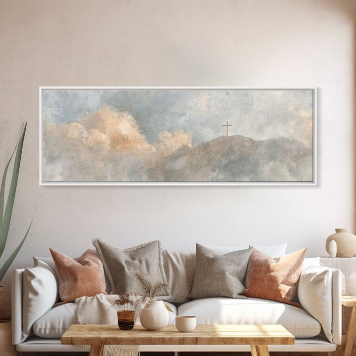 Triumphant Dawn - Framed Canvas Print - Christian Wall Art - Panoramic Art - Christian Art Canvas - Modern Christian Painting - Christian D