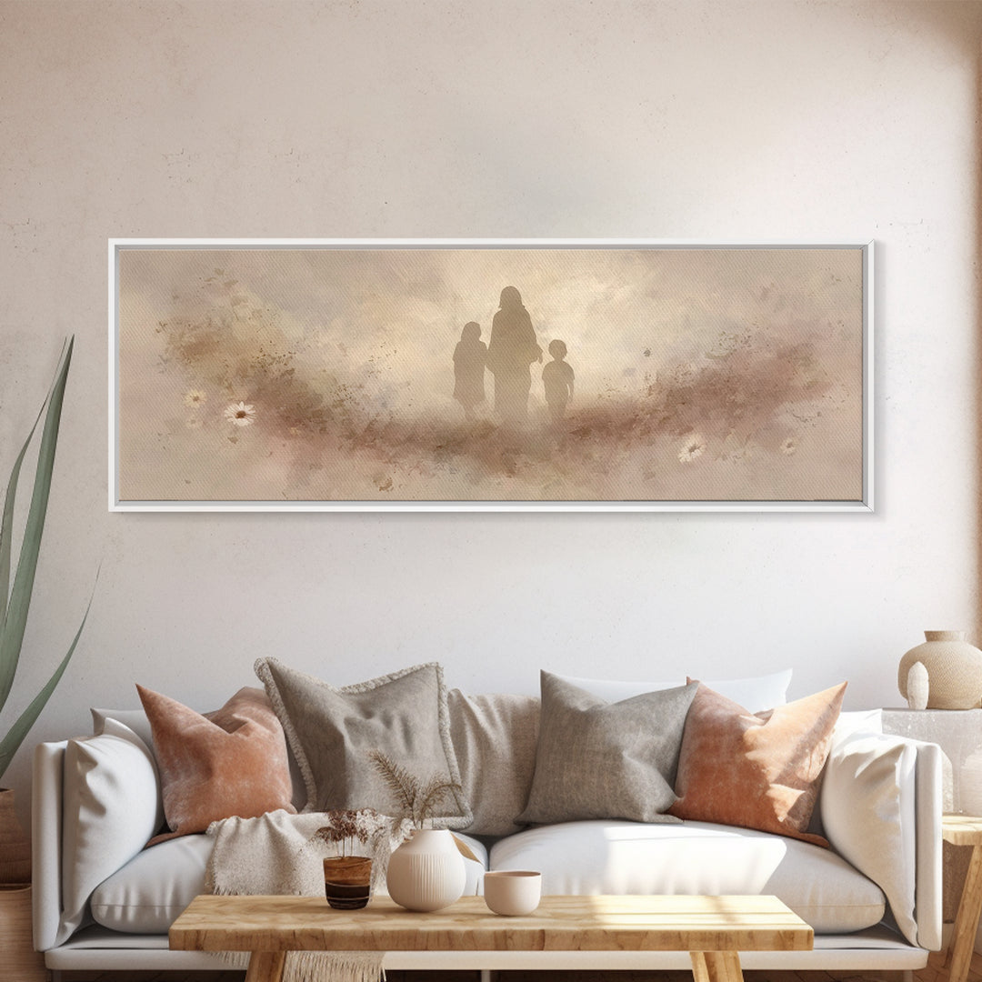 Light Of Mercy – Framed Canvas Print – Christian Wall Art – Jesus Painting – Christian Art Canvas – Panoramic Art – Christian Decor – Chris