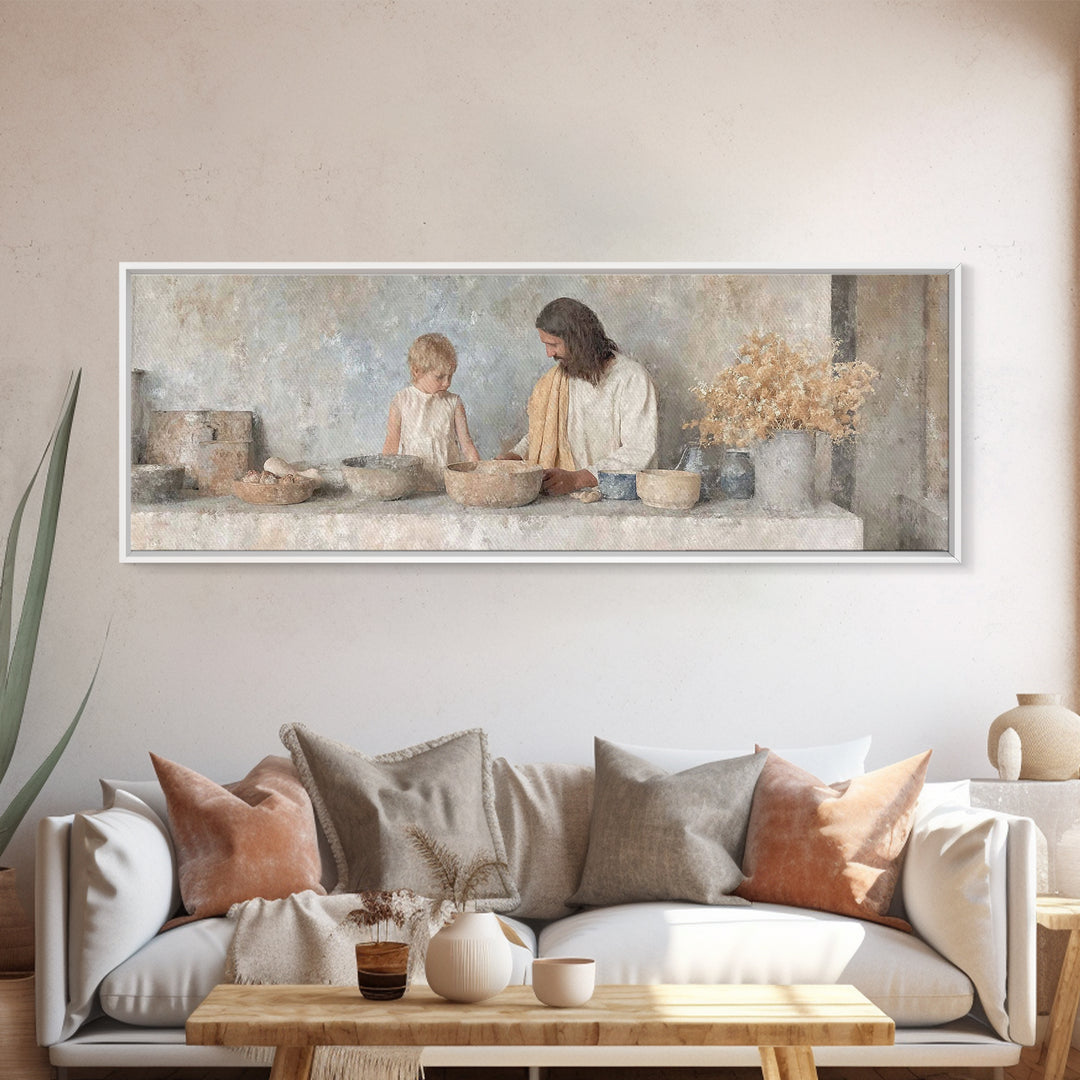Morning Of Peace – Framed Canvas Print – Christian Art Canvas – Panoramic Art – Christian Wall Art – Jesus Painting – Christian Decor – Chr