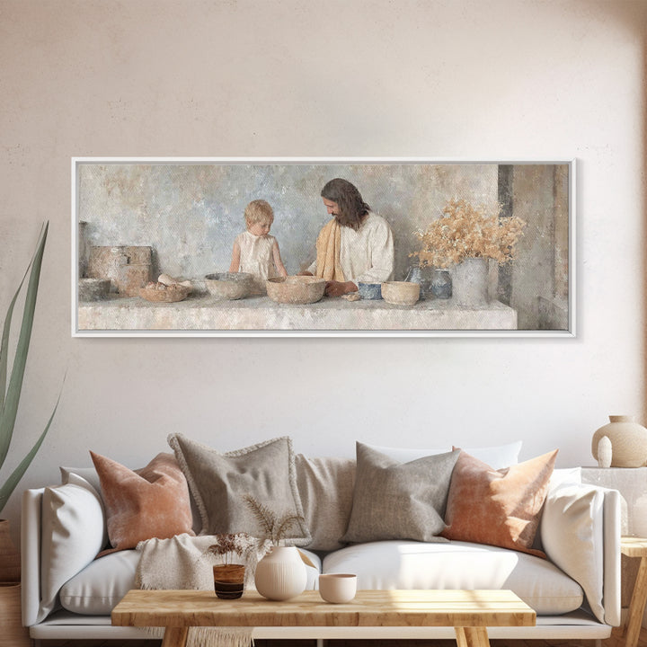 Morning Of Peace – Framed Canvas Print – Christian Art Canvas – Panoramic Art – Christian Wall Art – Jesus Painting – Christian Decor – Chr