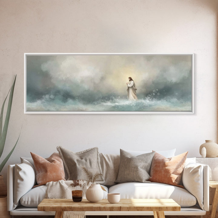 Heaven’s Horizon | Framed Canvas Print | Panoramic Art | Christian Art Canvas | Christian Wall Art | Jesus Painting | Christian Christmas A