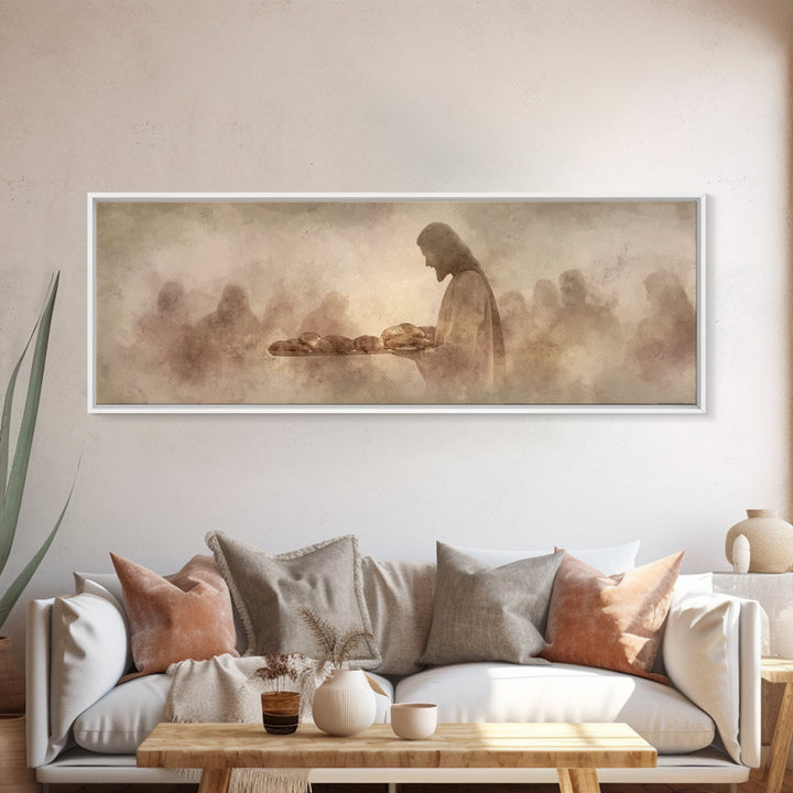 Sacred Offering | Framed Canvas Print | Christian Art Canvas | Panoramic Art | Jesus Painting | Christian Wall Art | Christian Gift