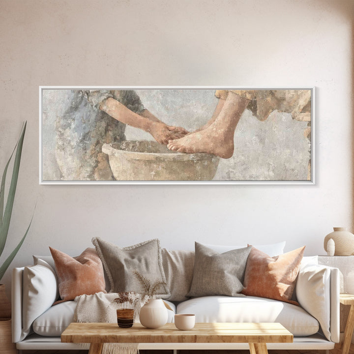 Roses Of Redemption – Framed Canvas Print – Christian Art Canvas – Christian Wall Art – Panoramic Painting – Christian Art – Christian Gift